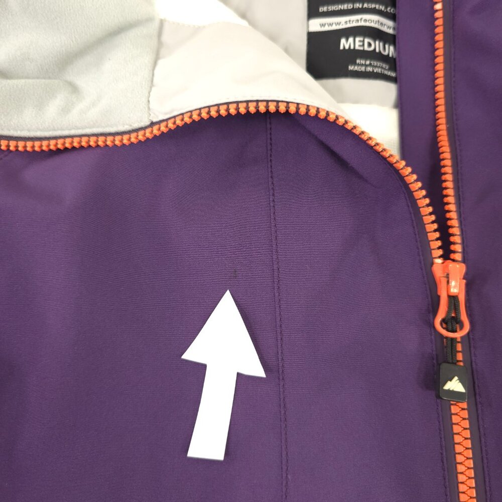 STRAFE Silver Queen WOMEN'S SIZE MED Snow Ski PURPLE Jacket Hooded Polartec - Picture 8 of 16